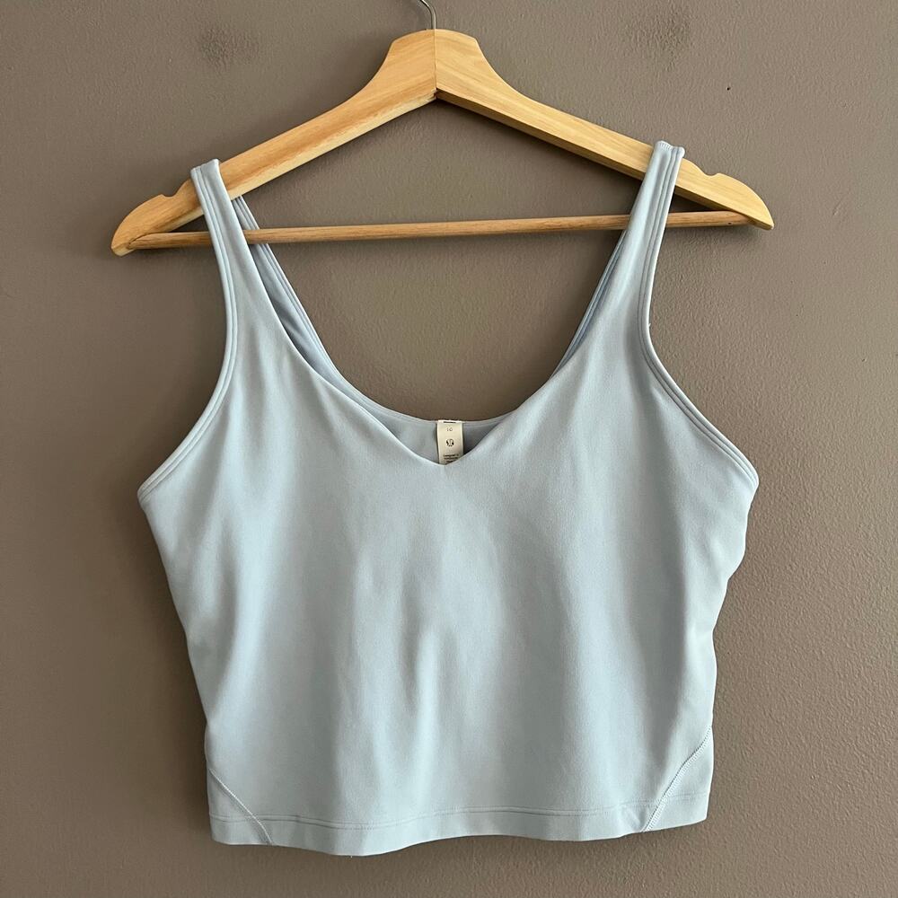 Lululemon Tank Top Womens Size 10 Blue Align Cropped Nulu Athletic Yoga Gym